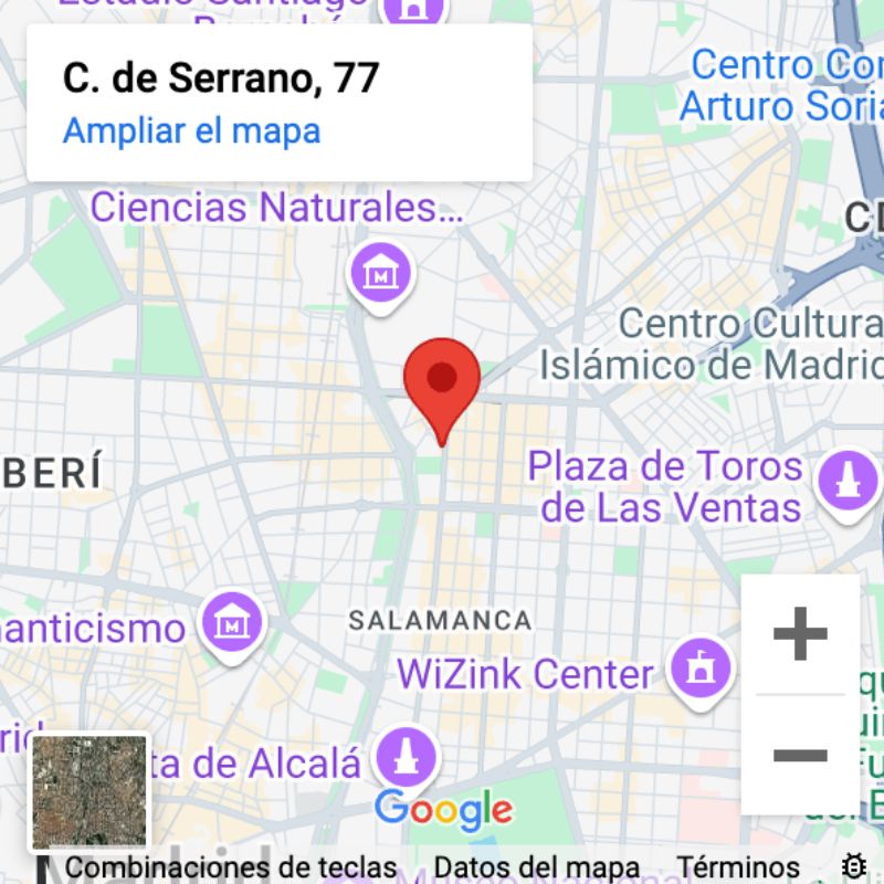 Clínica dental en Madrid Mapa de Clínica dental en Madrid