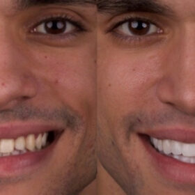 antes y después carillas dentales iBelky